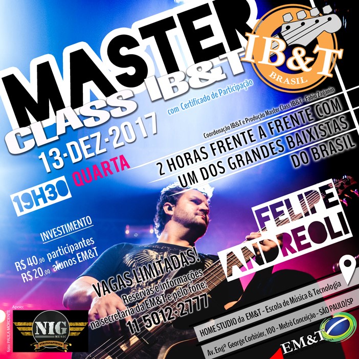 Master Class Felipe Andreoli encerra ciclo de 2017