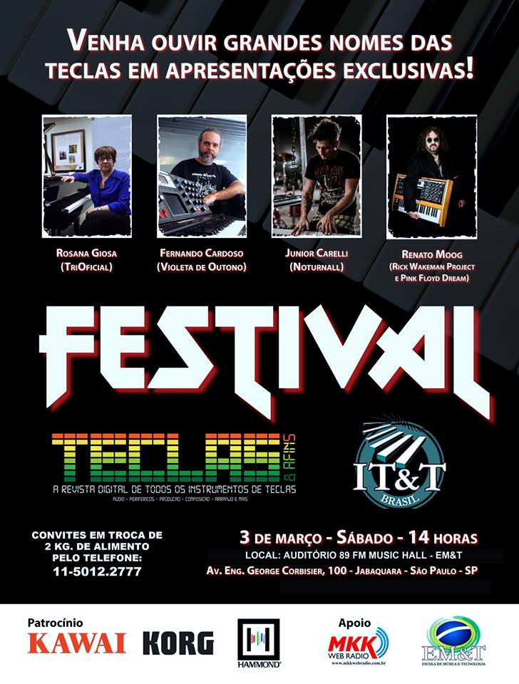 Festival Teclas & Afins 2018 acontece dia 03 de março Festival Teclas & Afins 2018 acontece dia 03 de março