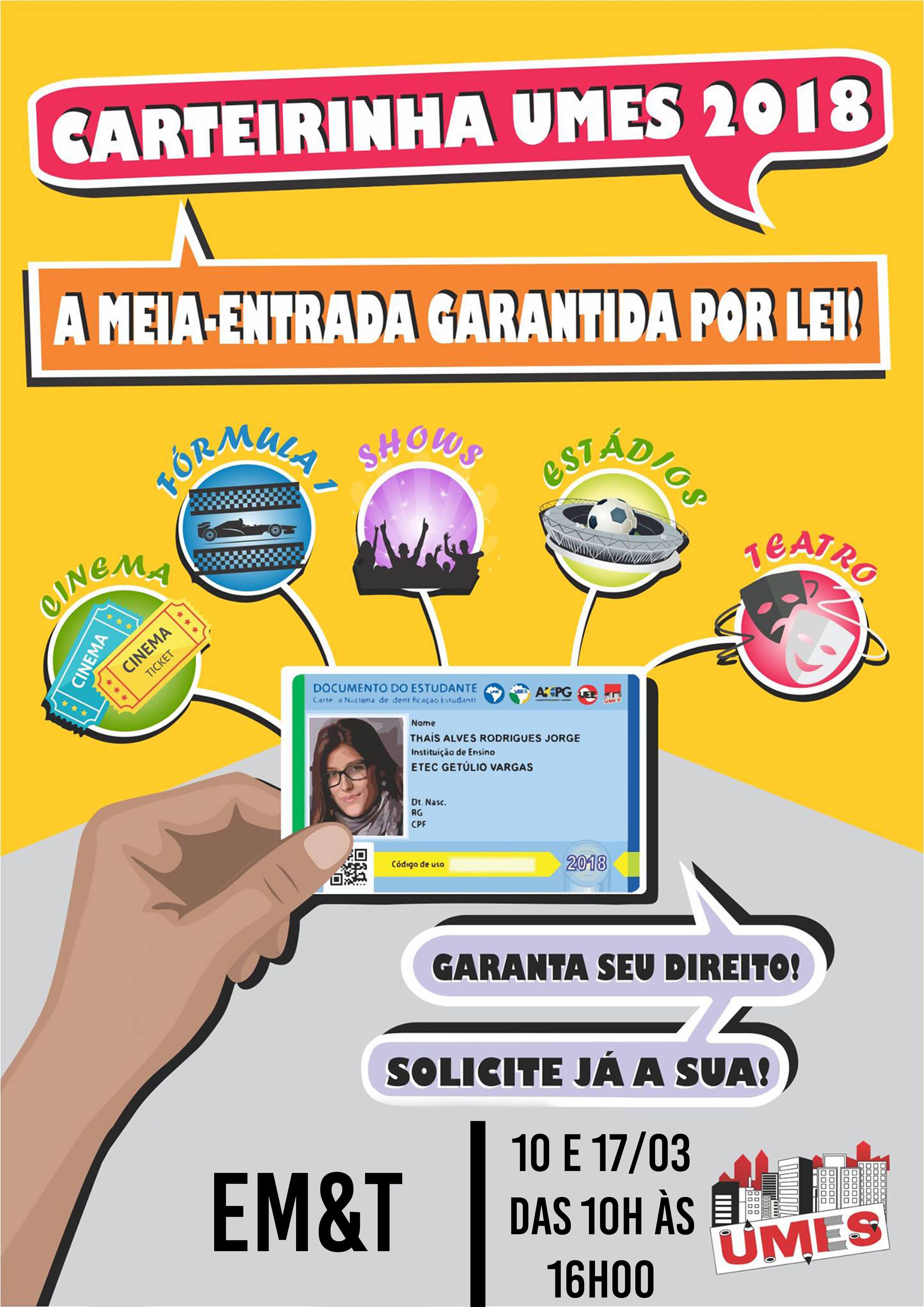 Carteirinha de estudante 2018 Carteirinha de estudante 2018
