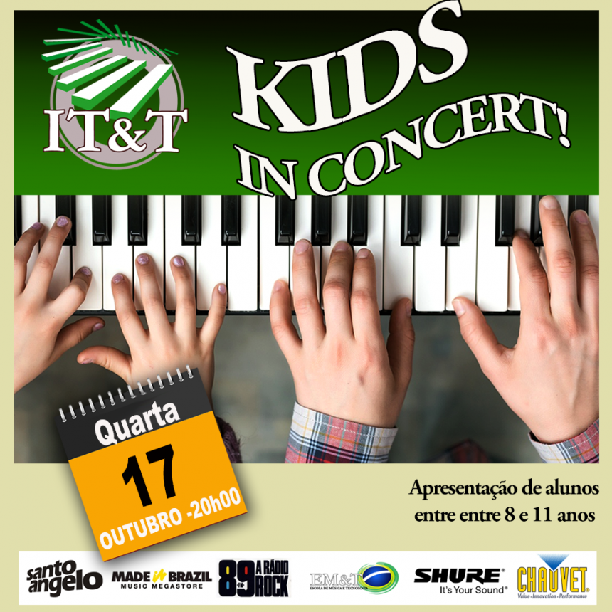 Kids in Concert: alunos de teclado no palco