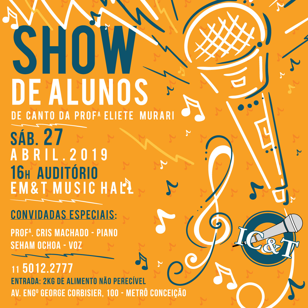 Show de alunos de canto da prof. Eliete