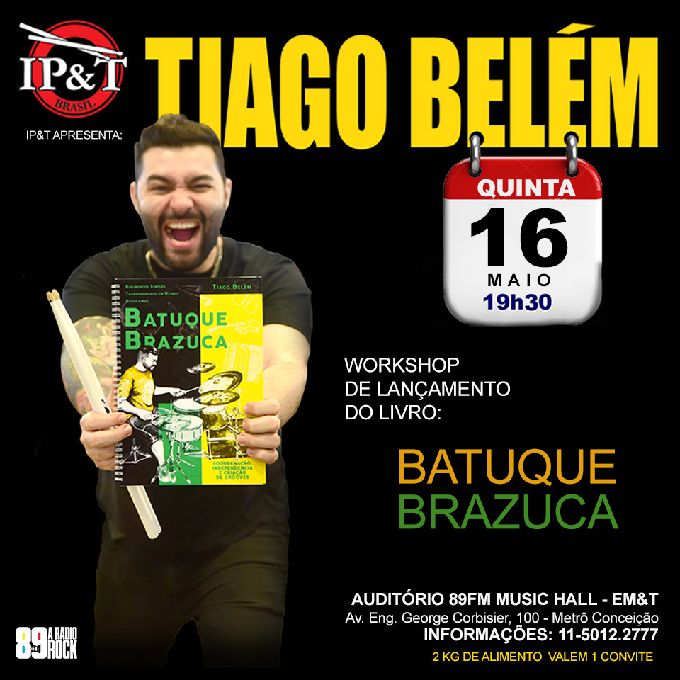 Workshop Tiago Belém - Lançamento do livro "Batuque Brazuca"